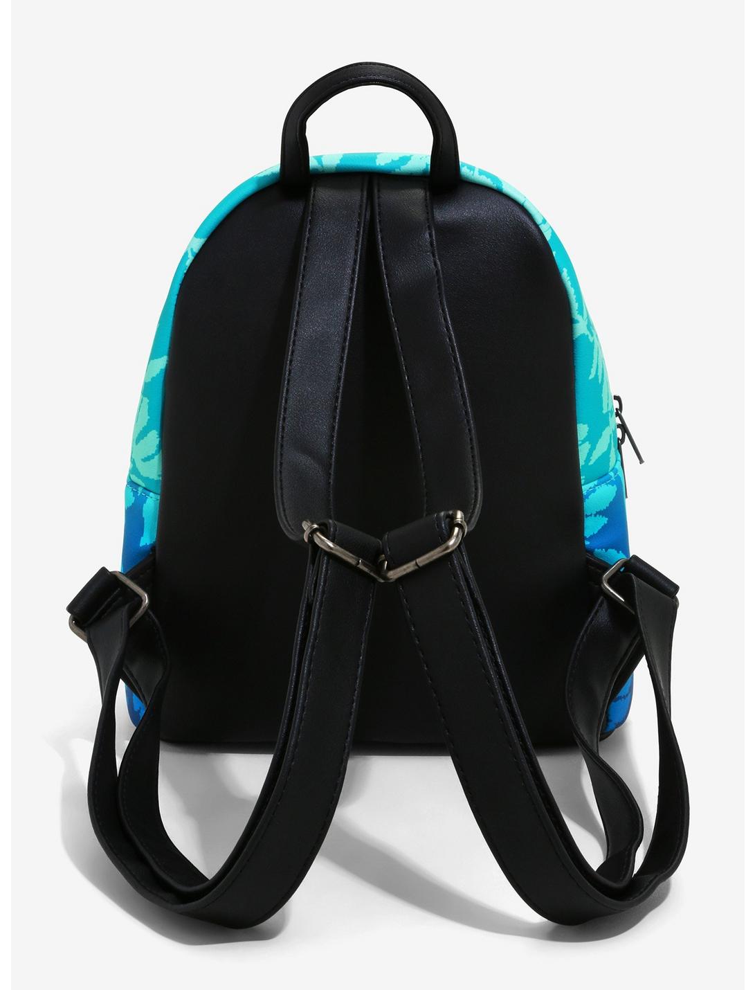 Disney Lilo & Stitch Blue Tropical Leaves Mini Backpack