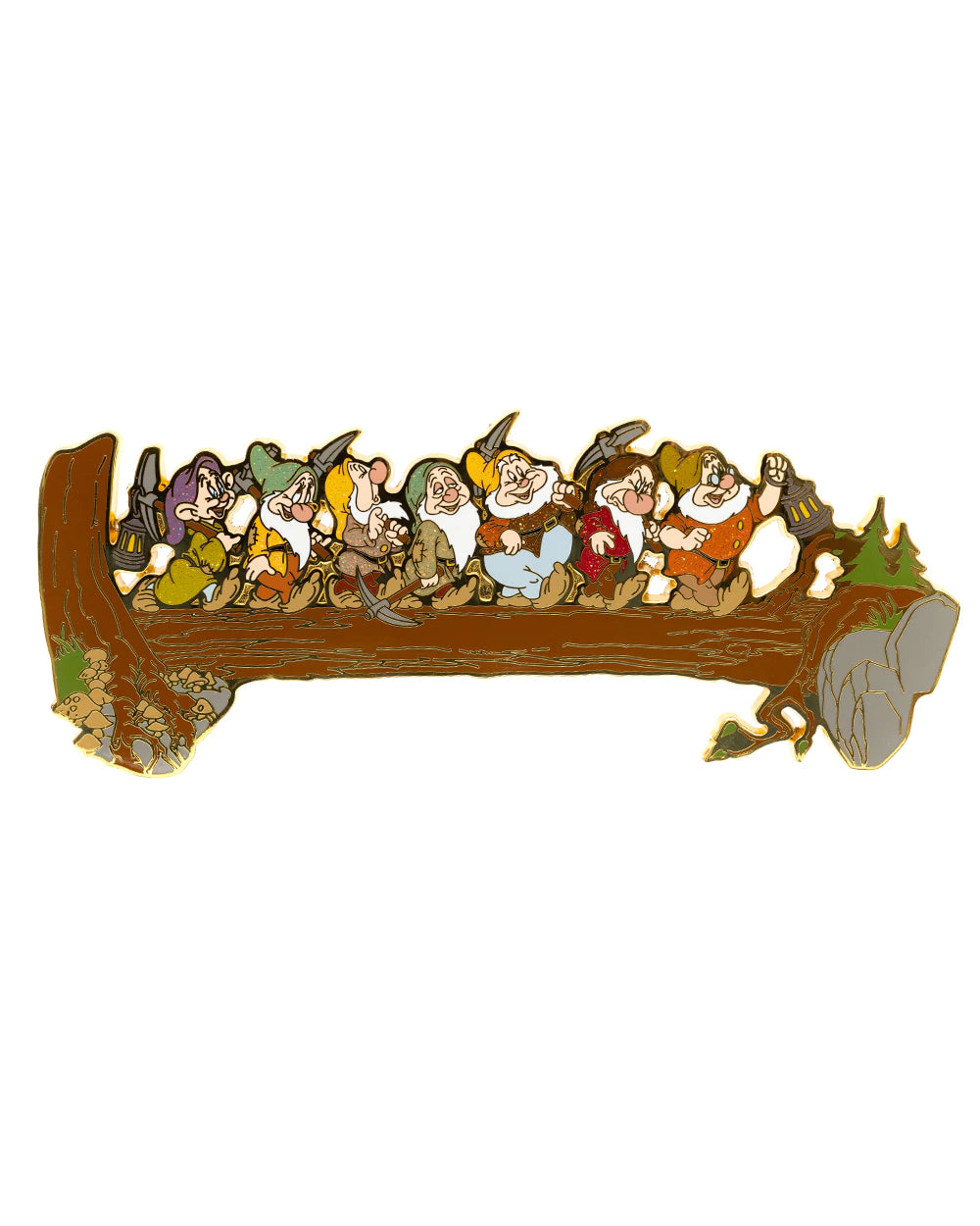 Disney Snow White and the Seven Dwarfs 85th Anniversary Iconic Log Limited Edition Enamel Pin