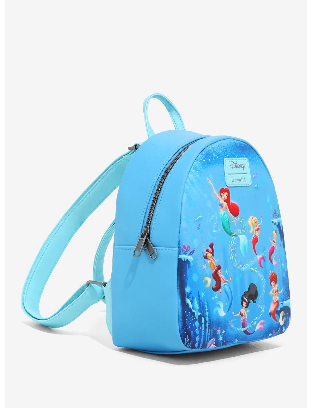 Disney Loungefly Ariel & hot Sisters Blue Mini Backpack