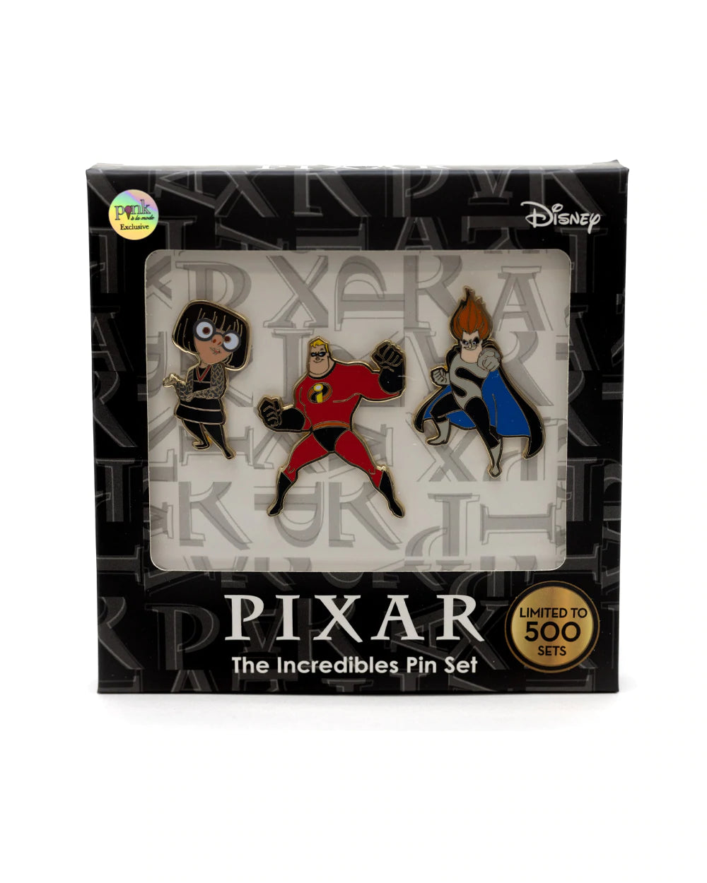 Disney Pixar The Incredibles 3 Piece Limited Edition Enamel Pin Set