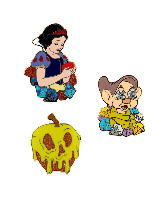 Disney Snow White and the Seven Dwarf Enamel Pin Set Limited Edition