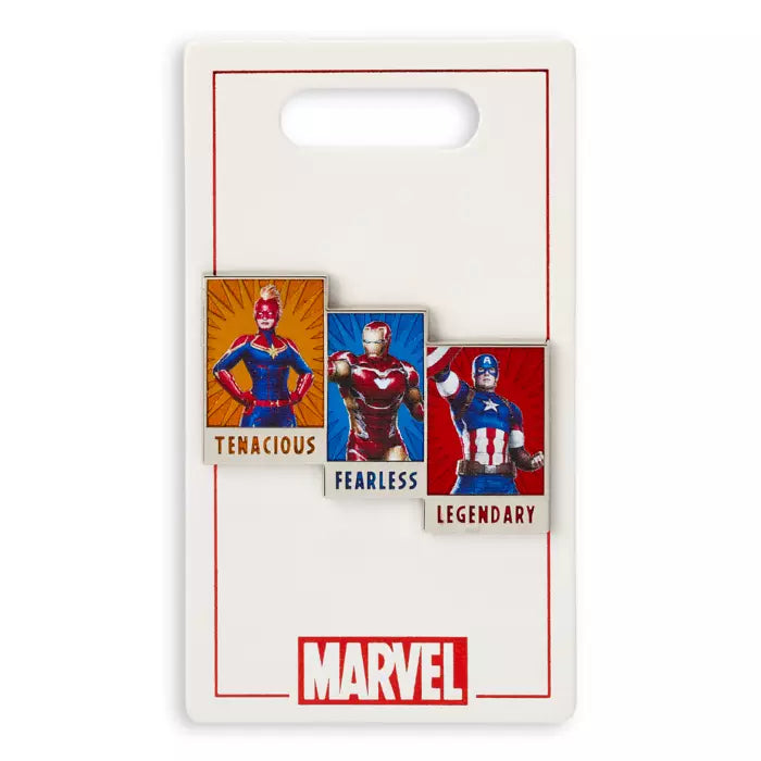 Captain Marvel, Iron Man, and Captain America Pin