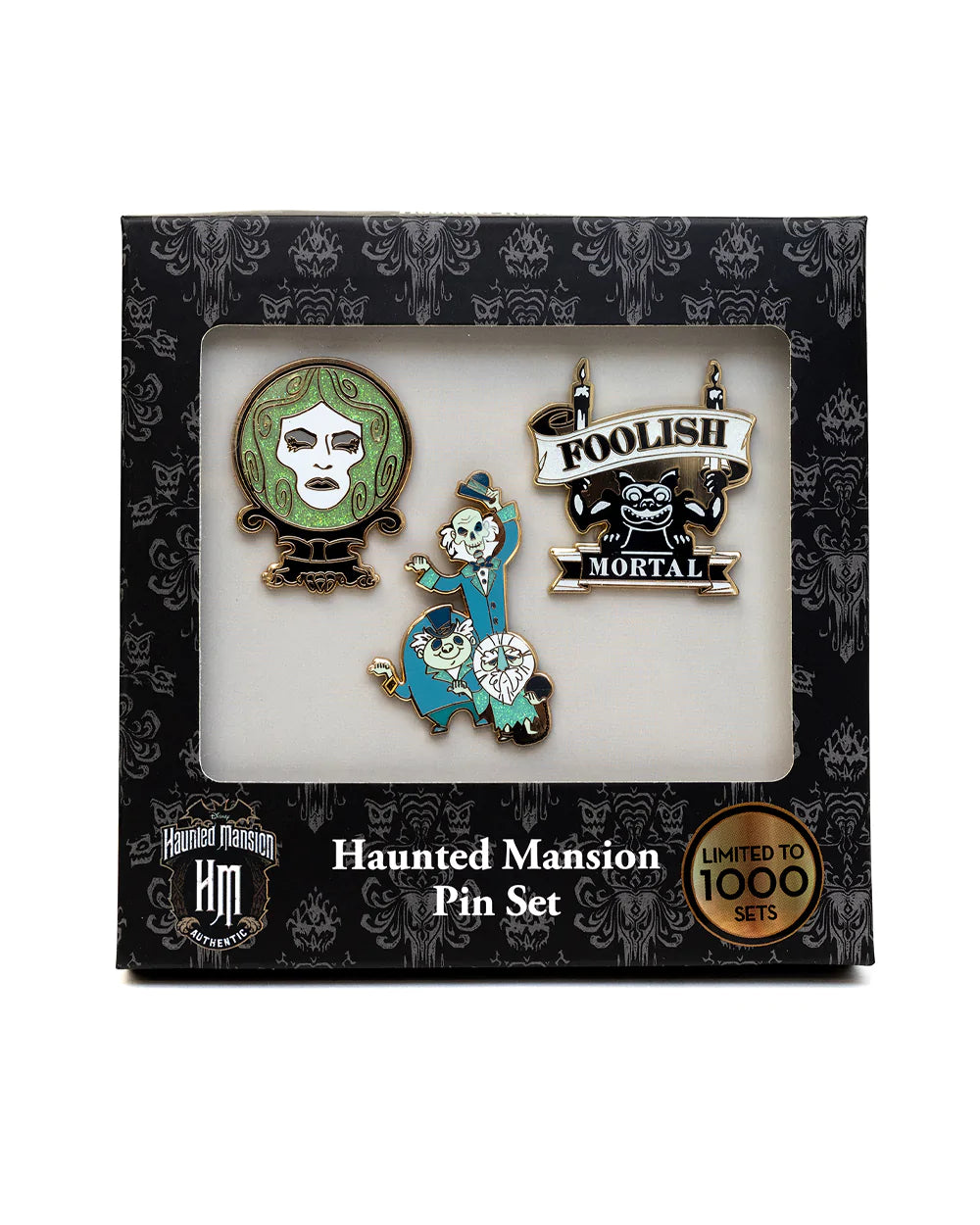 Disney The Haunted Mansion 3pc Collectible Enamel Pin Set